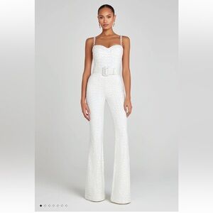 NADINE MERABI Lucinda Jumpsuit White